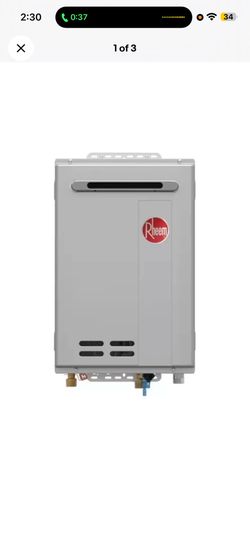 Rheem Tankless Water Heater Natural Gas 9.5 GPM Outdoor SMART Wi-Fi ECO200XELN-3