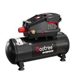 New Other 4 Gallon Portable Air Compressor With 0.5HP & Max 110PSI, Black