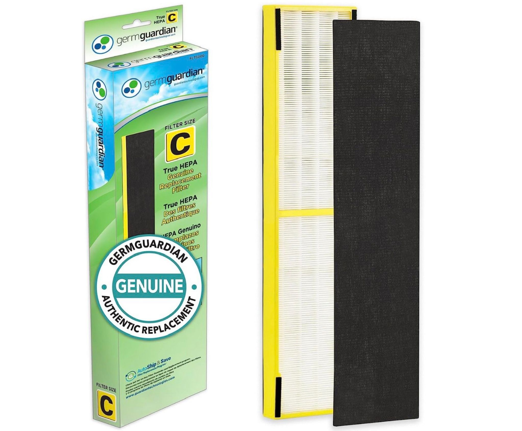 Germ Guardian FLT5000 True HEPA Genuine Air Purifier Replacement Filter C for GermGuardian 