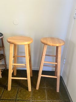 2 Wooden Barstools