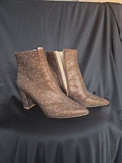 Women's size 10 - Betsey Johnson Women's Cady Ankle Boot, Rhinestone