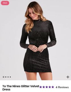 Glitter Velvet dress XS