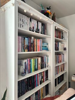 Two Large White bookshelves