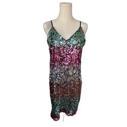 Express Hombre Sequin Mini Party Dress Size Large NWT NEW