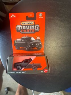 Matchbox Moving Parts ALPHA WOLF ELECTRIC TRUCK Black Pickup