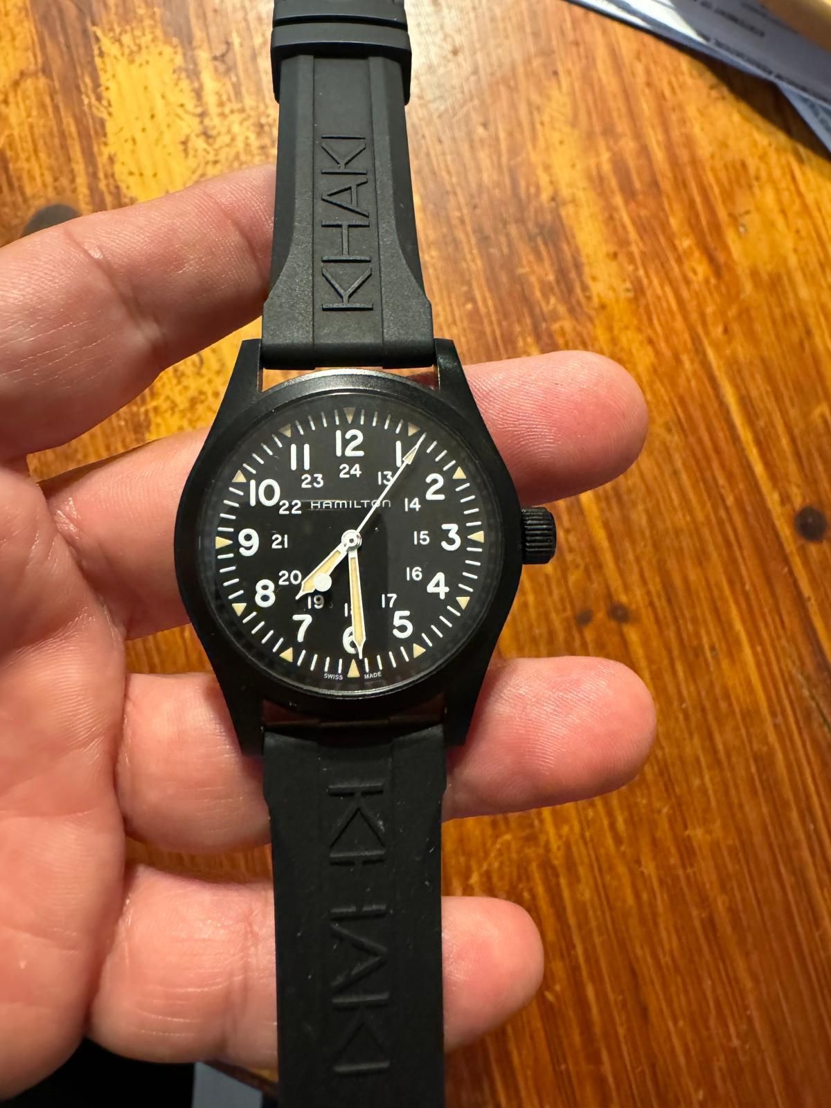 Hamilton mechanical watch. Case size 38 mm. Sapphire crystal. Swiss made. Like new. Original box and papers. 
