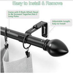 Curtain Rods black