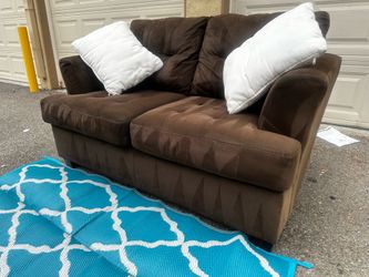 SMALL BROWN SOFA  W/ FREE DELIVERY