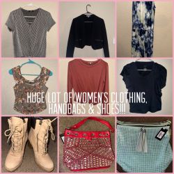 HUGE Lot Of Women’s Clothing, Shoes, Handbags, Etc! 