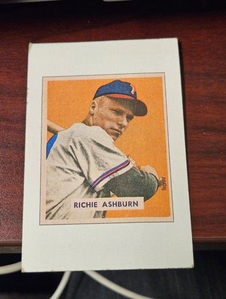 1949 Richie Ashburn Rookie Baseball Card