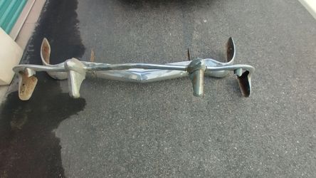 1956 Chevy Front Bumper With Bumper Guards,Front bridge And Wrap Arounds.  Complete 