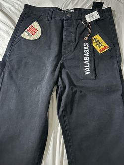 Valabasas black denim jeans with embroidered patch on the back pocket #denim #patched