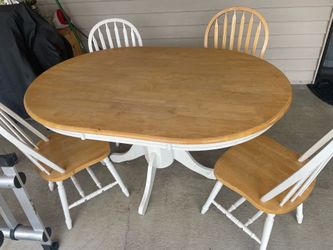 Solid wood round table