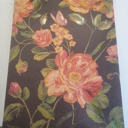 3 Floral Wal Art  Wrapped Wood Frame 