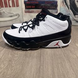 New Jordan 9 Retro Low Golf White Black True Red Size 9.5 Authentic No Box