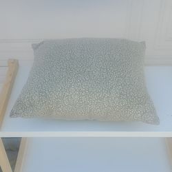 Sage Green Floral Print Throw Pillow