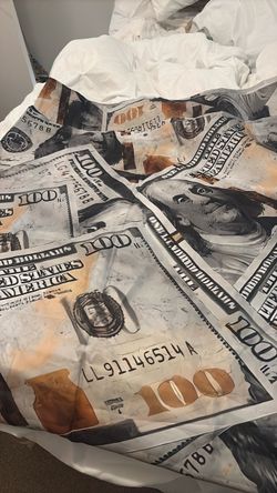 100 Dollar Bill Print shower curtain