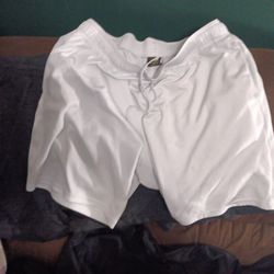 Athletic White Gym Shorts