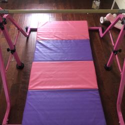 Girls Gymnastics Mat And Bar 