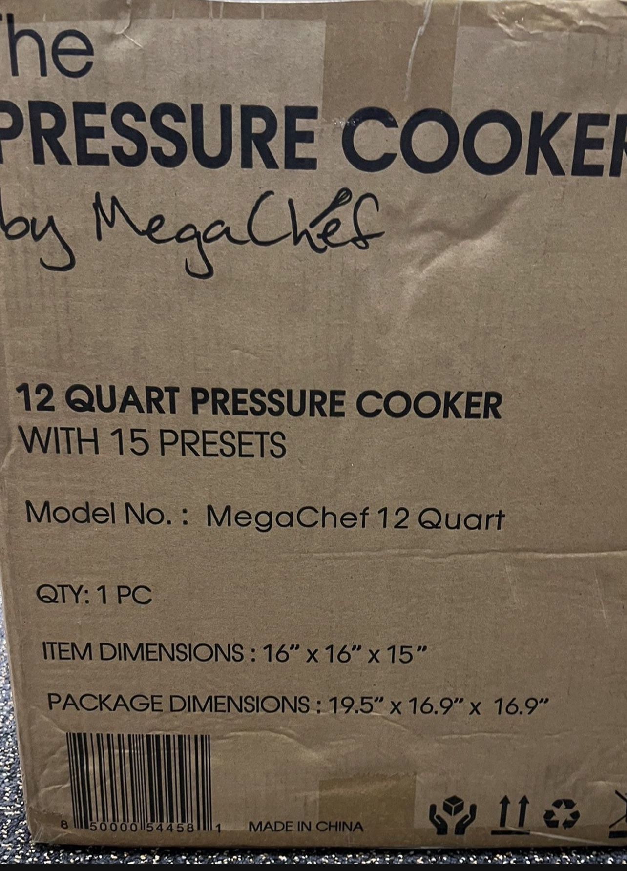 MegaChef 12qt Digital Pressure Cooker - Silver