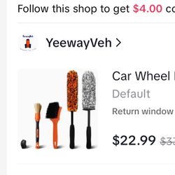 Car wheel brush kit 