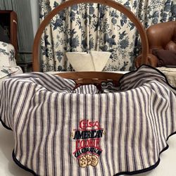 Longaberger 1992 CRISCO AMERICAN COOKIE Basket + Fabric Liner ~ Patriotic Baking 