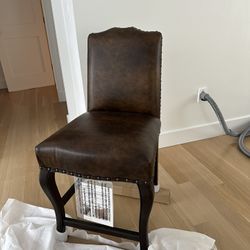 Pottery Barn Calais Leather Counter Stool