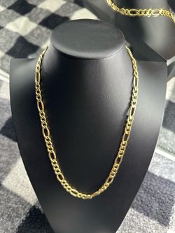 HUGE 10kt Gold Fígaro Chain / Cadena Grande Estilo Fígaro Oro 10kt
