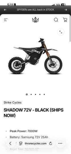 Strike black 72v