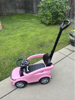 pink push car for toddler