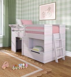 Kid’s Loft Bed with Playhouse