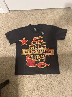 Black and red hellstar tee shirt
