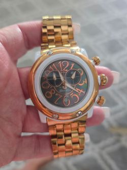 Glam Rock Rose Gold Chronograph Watch