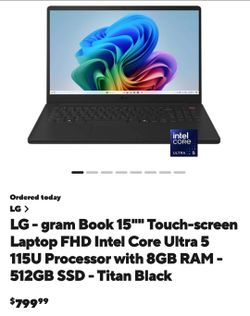 LG Gram Book 15" Touch-Screen Laptop Titan Black