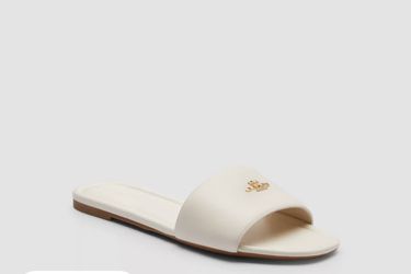 New Coach leather slide sandal size 8