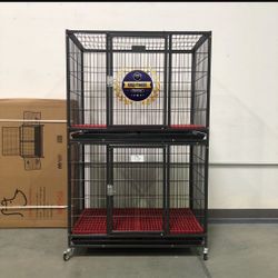 Double Stacked Dog Pet Cage Kennel Size 37” Medium New In Box 📦 