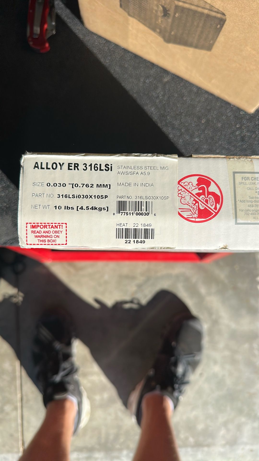 Welding Wire Stainless Steel 10# .030 316lsi