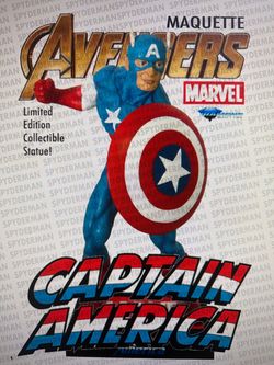 Captain America maquette.  Avengers statue