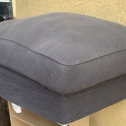 Gray Fabric Ottomon