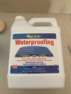 2 gallons Star Brite waterproofing for boat canvas Bimini, convertible top etc