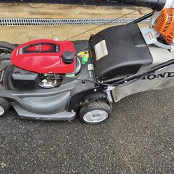 Honda HRX 217 Lawn mower an STIHL blower!