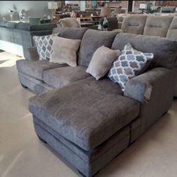 Dorsten Slate/ Sisal Sofa Chaise By Ashley Signature 💥 Brand New 🤩 Delivery Available 🚚 Best Price👍