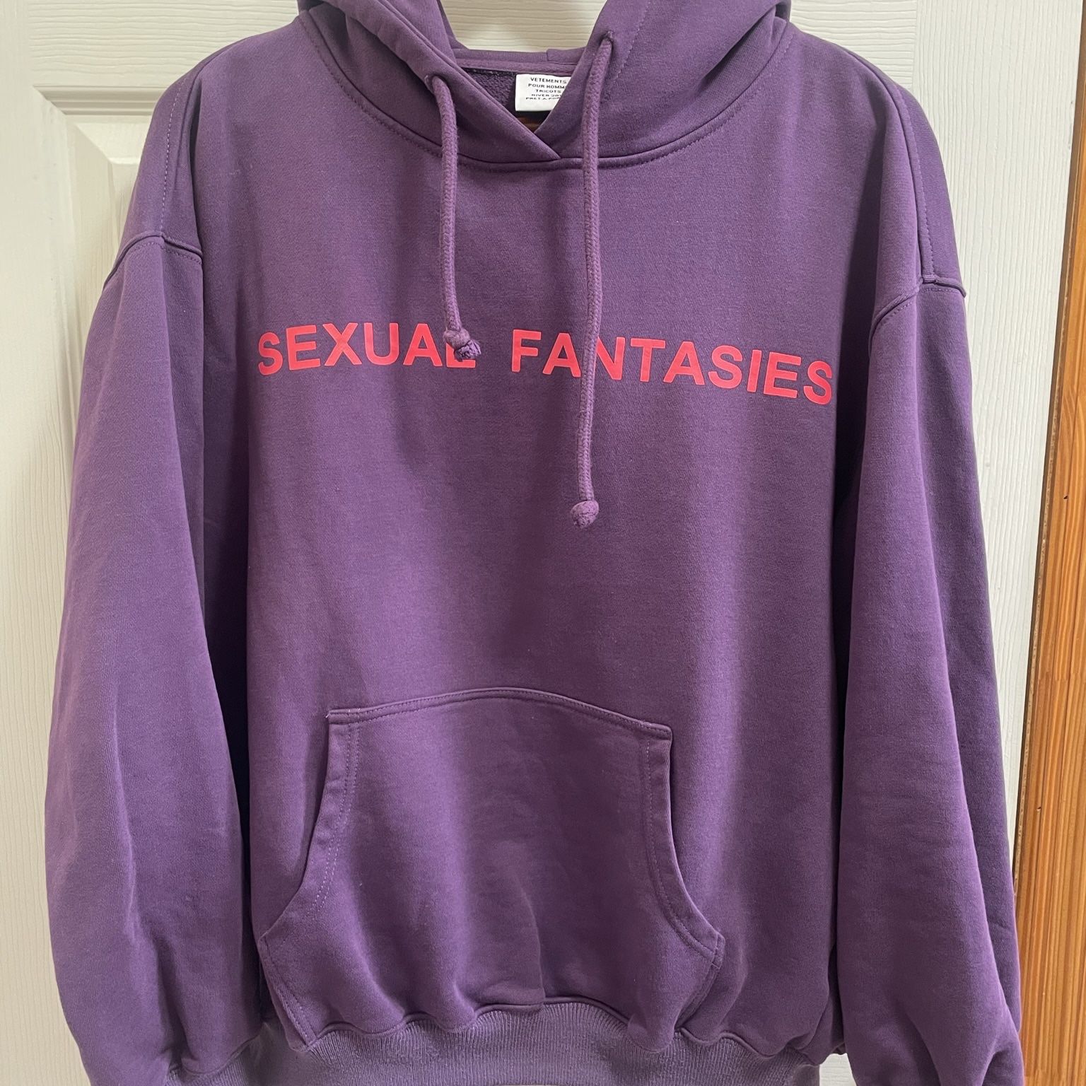 VETEMENTS “SEXUAL FANTASIES” HOODIE for Sale in Brooklyn, NY