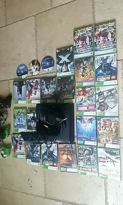 Xbox 360 with games