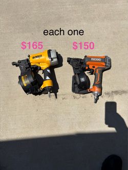 Ridgid or Dewalt roof 15 degree coil nailer pistola para techos ( PRECIOS EN LA FOTO$)