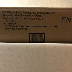 Pokemon TCG: Poke Ball Tin Display (6) (Q2 2022)
