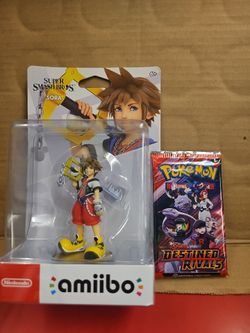Sora Super Smash Bros Amiibo + Pokemon TCG Destined Rivals Pack