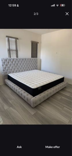 NEW KING BED FRAME WITH MATTRESS