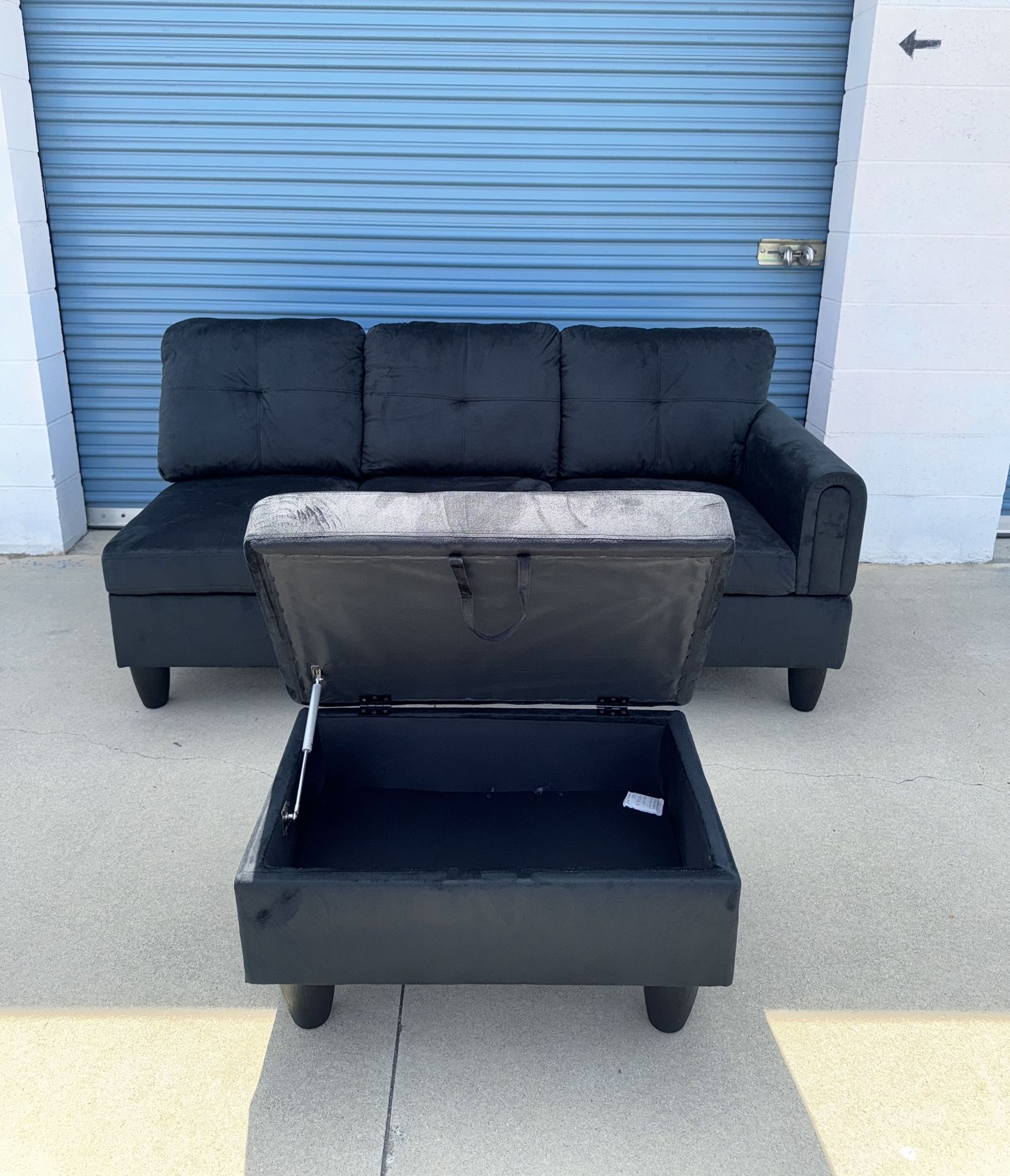 New Couch With Ottoman