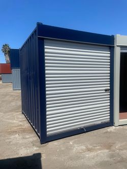 10FT SHIPPING CONTAINER – WIND & WATERTIGHT | HEAVY DUTY STORAGE SHED | CONEX BOX (ROLL-UP DOOR)